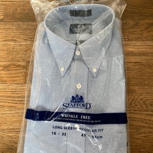Stafford Size 16 Blue Button Down